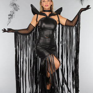 CARNA35 Zwarte Magie Koningin Kostuum