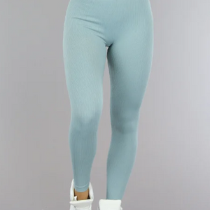 OP=OP.49.S Grijs Blauwe Grove Rib Sport Legging