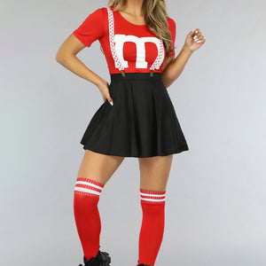 CARNA35 Rode M&M Kostuum