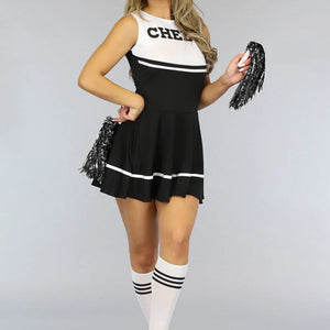 CARNA30 Zwart Cheerleader Kostuum