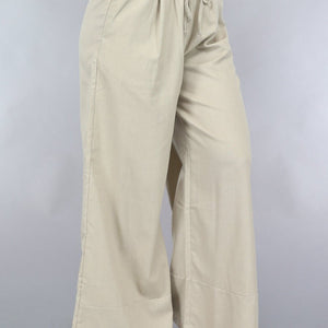 NEW0111 Wide Leg Linnenlook Broek