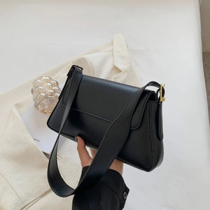 NEW0305 Zwarte Verstelbare Lederlook Schoudertas