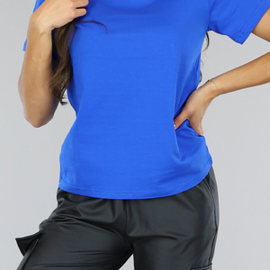 NEW0504 Blauw Basic T-Shirt