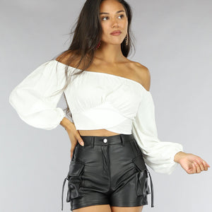 NEW0507 Wit Off Shoulder Topje