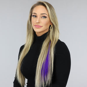 NEW0603 Clip in Haarextension Donkerpaars