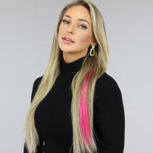 NEW0603 Clip in Haarextension Magenta