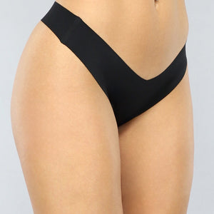 NEW0603 Zwarte Naadloze Cheecky String