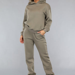 NEW0612 Fleece Joggingpak in Taupe