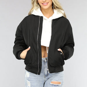 NEW1001 Zwart Oversized Bomberjack