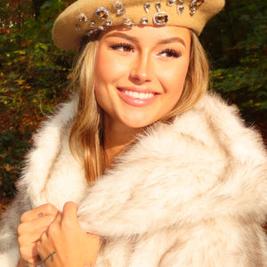 NEW1311 Baret met Glitter Stenen