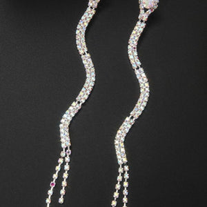 NEW1402 Zilveren Strass Oorbellen met Slangen Model