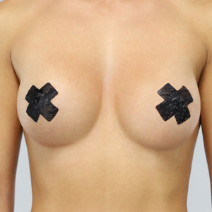 NEW1704 Kruis Tepelcovers van Zwart Kant