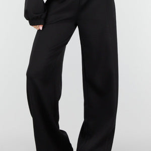 NEW180326 Zwarte Wide Leg Joggingbroek