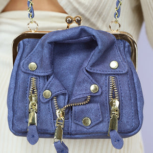 NEW1810 Donkerblauwe Crossbody Tas met Jas Ontwerp