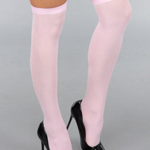 NEW1812 Lichtroze Antislip Kousen met Voetjes