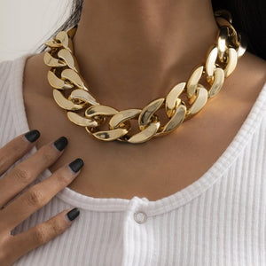 NEW1910 Extra Grote Schakelketting Goud