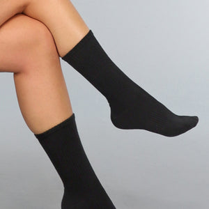 NEW2011 Zwarte Ribstof Sport Sokken