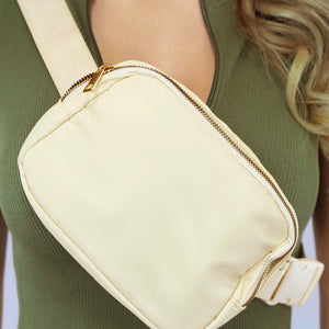 NEW2102 Beige Fanny Pack met Rits