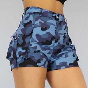 NEW2106 Blauwe Camo Cargo Short