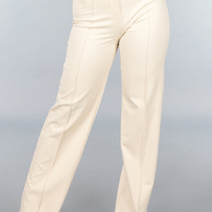 NEW220125 Beige Tall Stretch Pantalon met Straight Leg