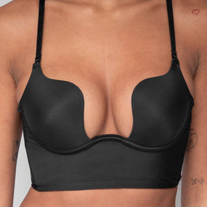 NEW2205 Zwarte Push Up BH met V Hals