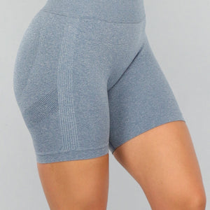 NEW2310 Blauwe Korte Sport Short met Scrunch