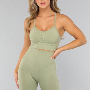 NEW2310 Lichtgroene Sportieve Shortset