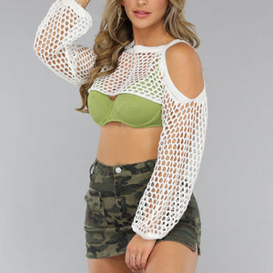 NEW2606 Cropped Bolero met Open Schouder