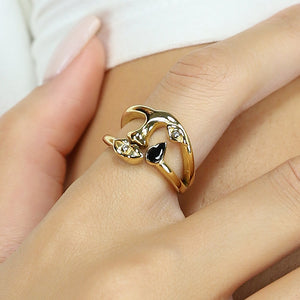 NEW2802 Gouden Verstelbare Statement Ring