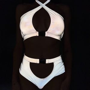 NEW2911 Reflecterende Two Piece met Cut Outs