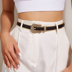 NEW3011 Gouden Parel Riem met Sierlijke Gesp