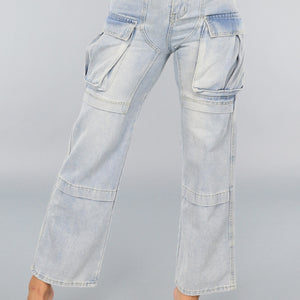 OP=OP! Blauwe Utility Jeans