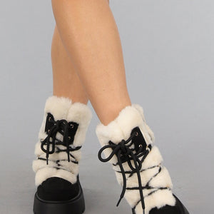 OP=OP! Zwarte met Bont Gevoerde Snowboots