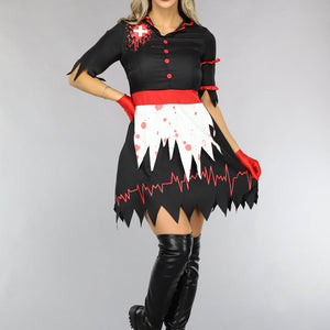 CARNA30 Zwart Bebloed Zusters Kostuum