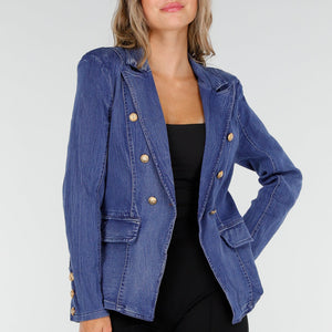 OP=OP.25.S Donkerblauwe Jeans Blazer