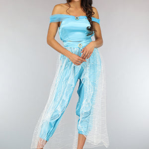 CARNA50 Satijnen Prinses Jasmine Kostuum