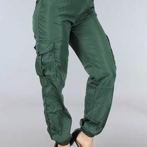 OP=OP! Groene Parachute Cargo Broek
