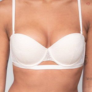 OP=OP! Beige Kanten Push-Up Beugel BH