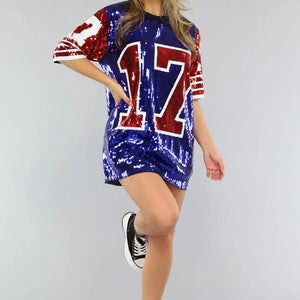 ORANJE-F Football Jersey Jurk met Pailletten