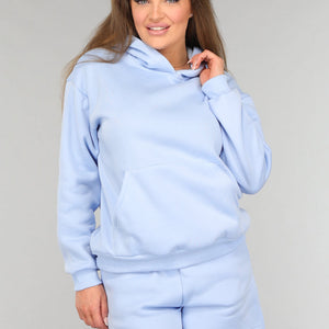 SALE30 Blauwe Fleece Lounge Set met Short