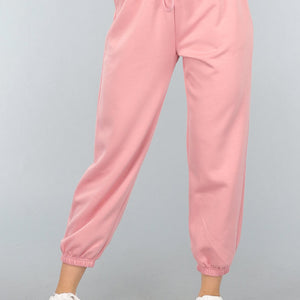 SALE30 Oudroze Zachte Joggingbroek