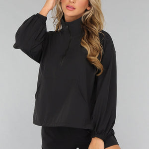 SALE30 Zwarte Sportset met Windjack