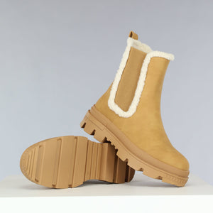 SALE50 Camel Suèdelook Chelsea Boots