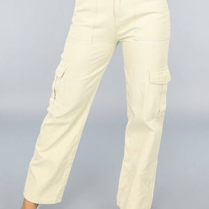 SALE50 Denim Carpenter Broek in Beige