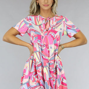 SALE50 Multicolor Luchtige Blouse Jurk