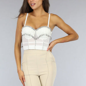 SALE50 Witte Glamour Bustier