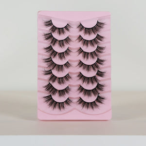 TERUG Fluffy Segmenten Plak Wimpers met Volume Set van 7