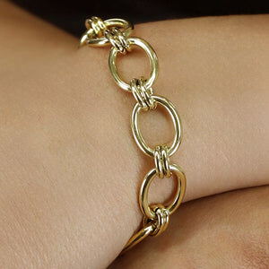 TERUG Gouden Statement Chain Armband