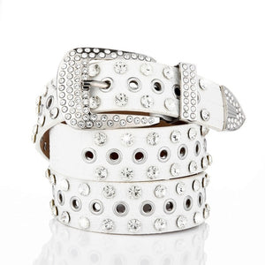 TERUG Grove Witte Lederlook Riem