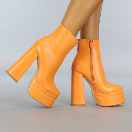 oranje-retro-ultra-plateau-enkellaarzen